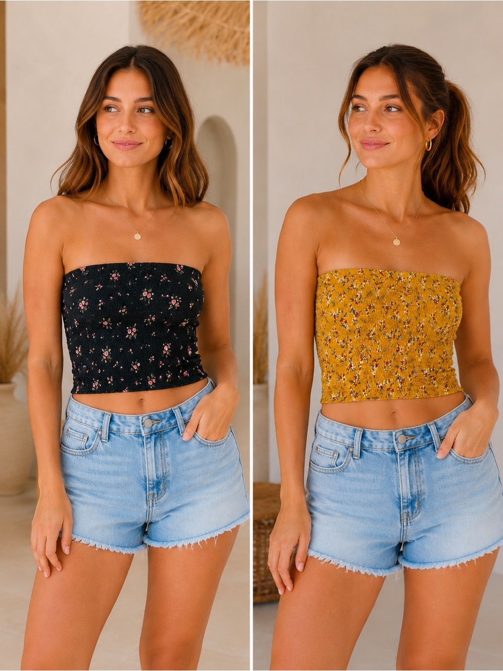 BONGO & Polly & Esther Floral Tube Tops Bundle | NWT | S/M